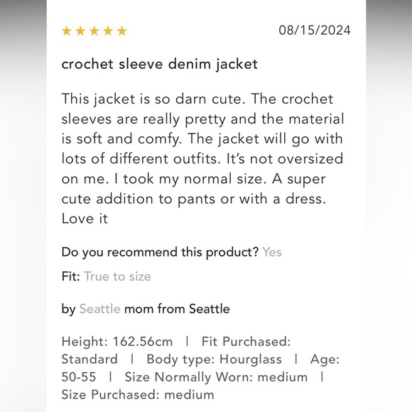 Anthropologie NWT Crochet-Sleeve Denim Jacket size S. - Picture 15 of 16